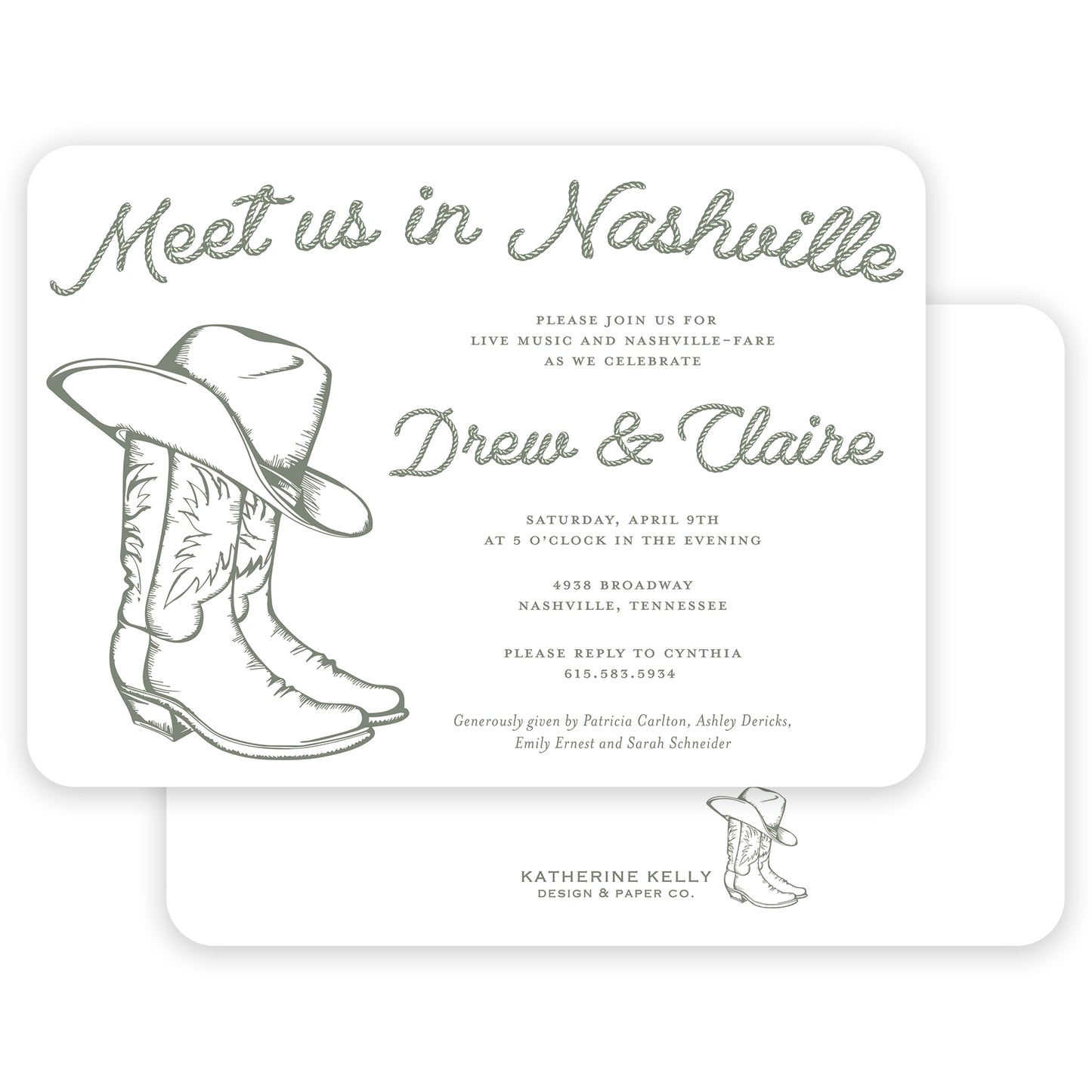 nashville party invitation