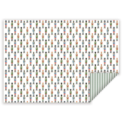 nutcracker stripe wrapping paper