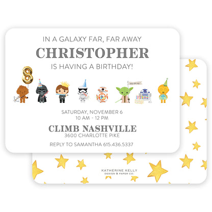 young jedi birthday invitation