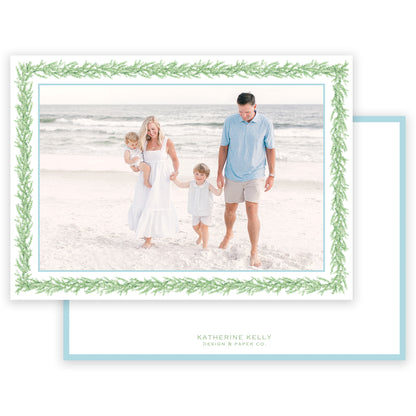 holiday garland landscape photo card
