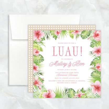 luau party invitation