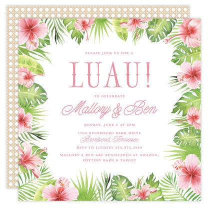 luau party invitation