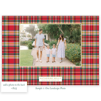 nutcracker green border landscape christmas card