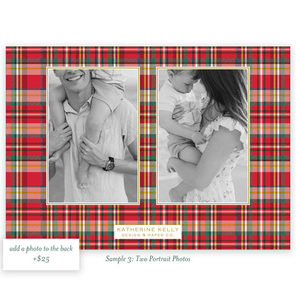 nutcracker green border landscape christmas card