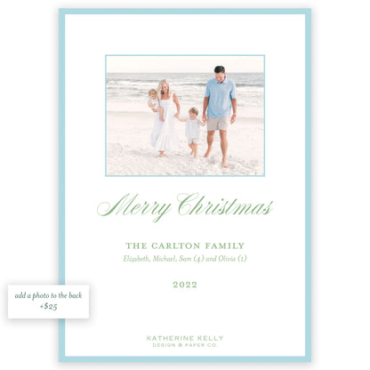 holiday garland photo card