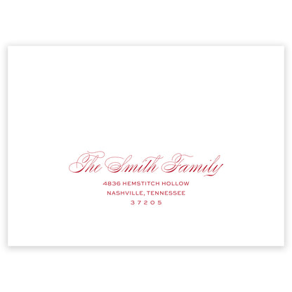 holiday hemstitch holiday card