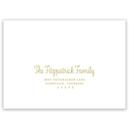 nutcracker green border portrait holiday card