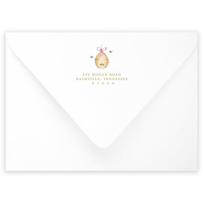 busy bee birthday invitation