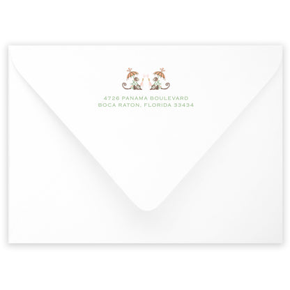 double champagne monkey notecard