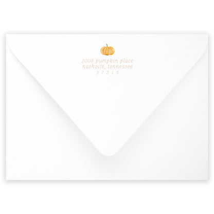 fall pumpkin birthday invitation