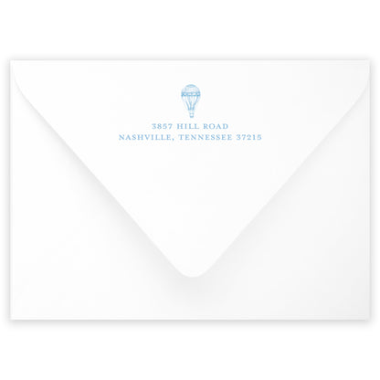 hot air balloon birthday invitation