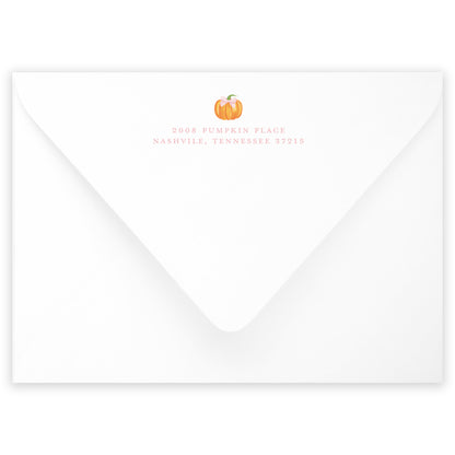 all pink fall pumpkin birthday invitation