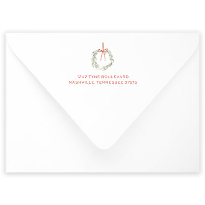 peppermint stripe photo card