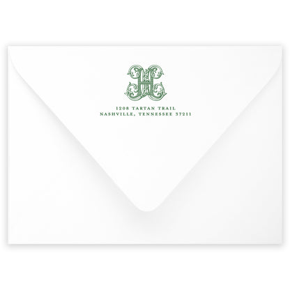 christmas tartan portrait holiday card