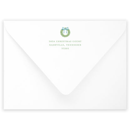 holiday garland edge party invitation