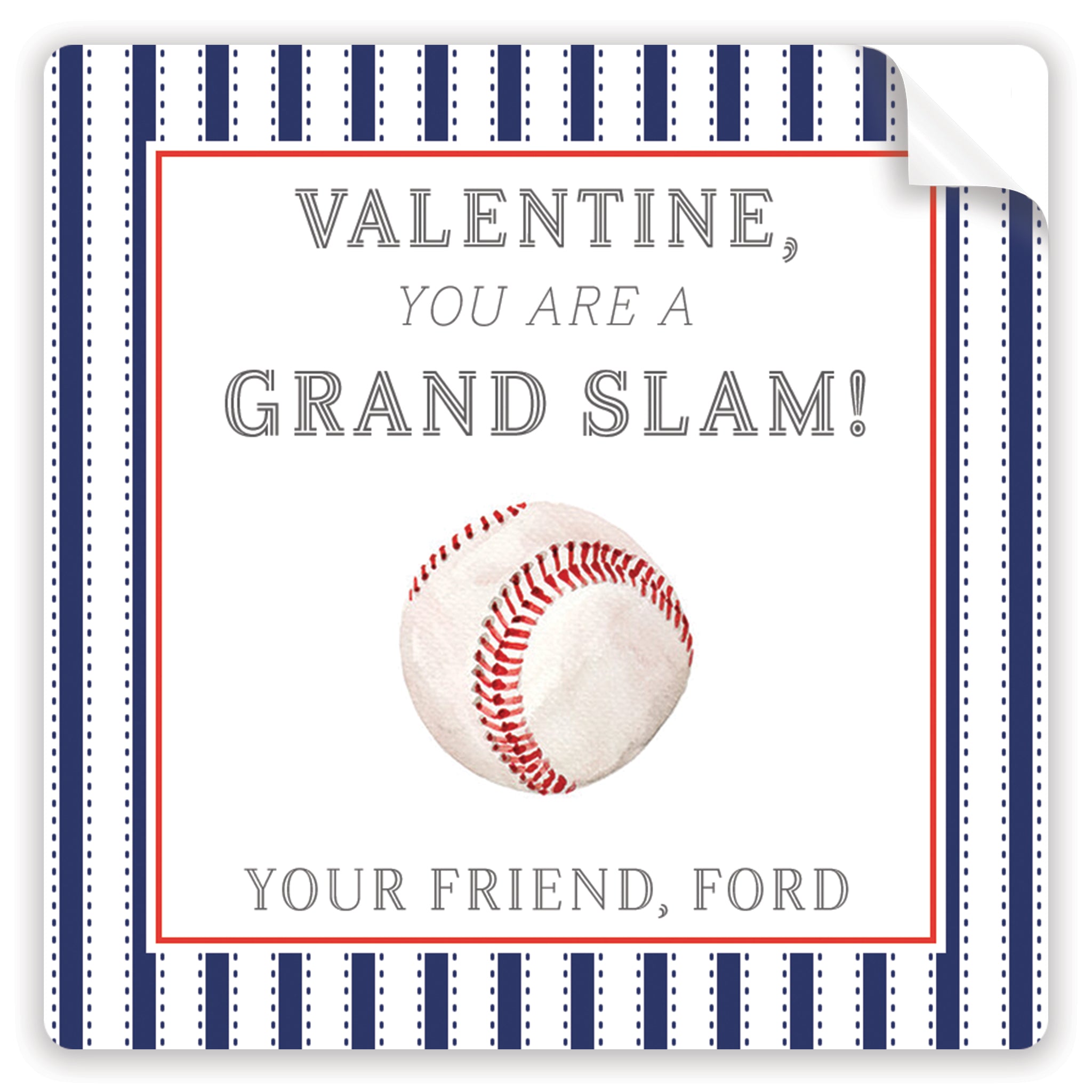 you are a grand slam valentine stickers
