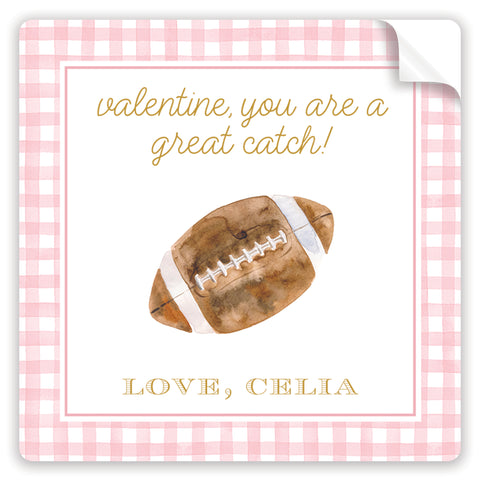you are a catch pink valentine stickers
