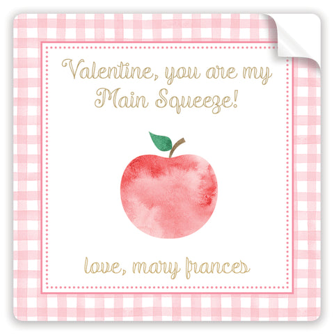 you're my main squeeze pink valentine stickers