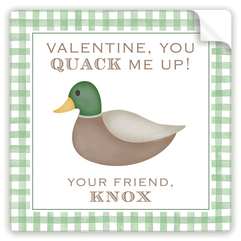 you quack me up valentine stickers