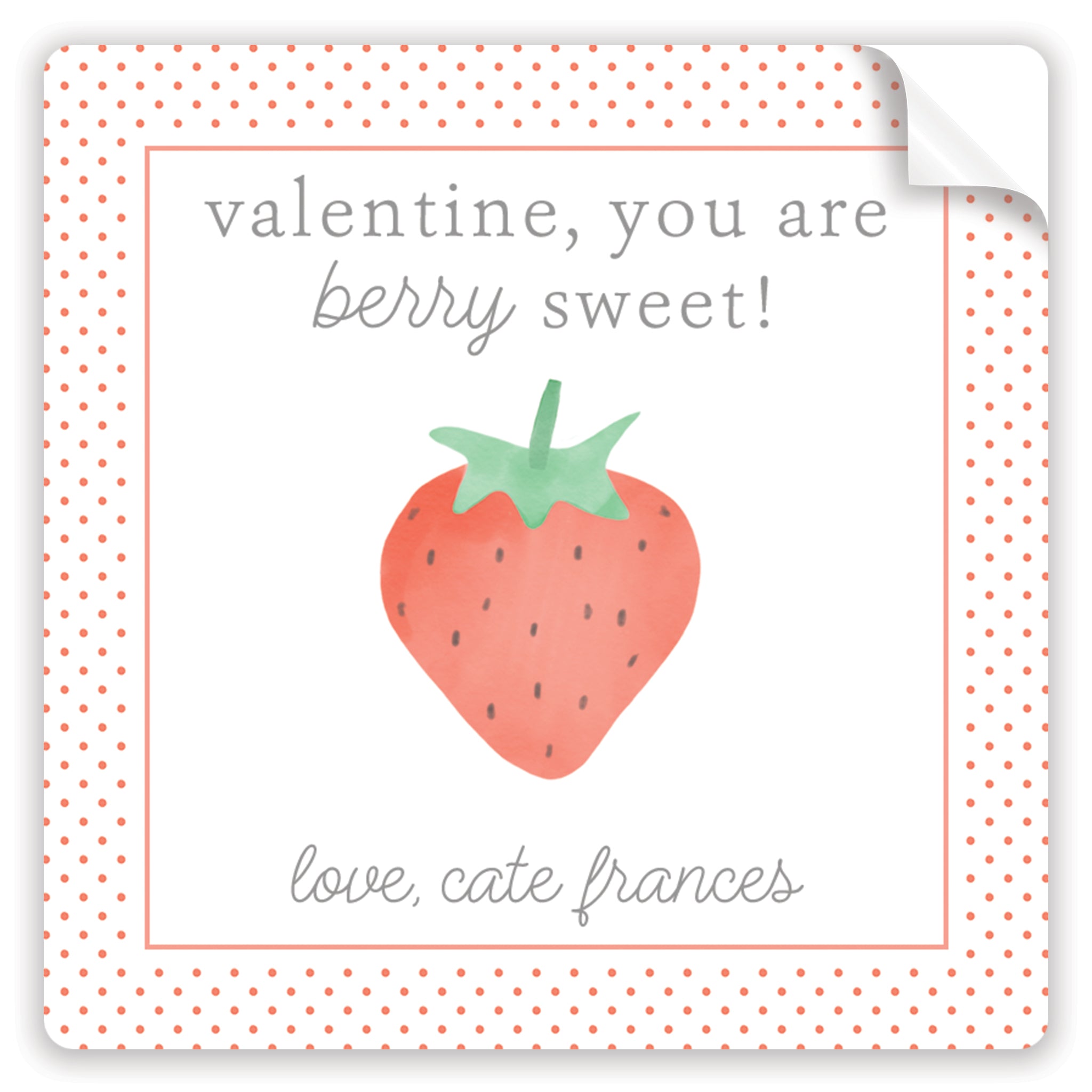 you are berry sweet valentine stickers
