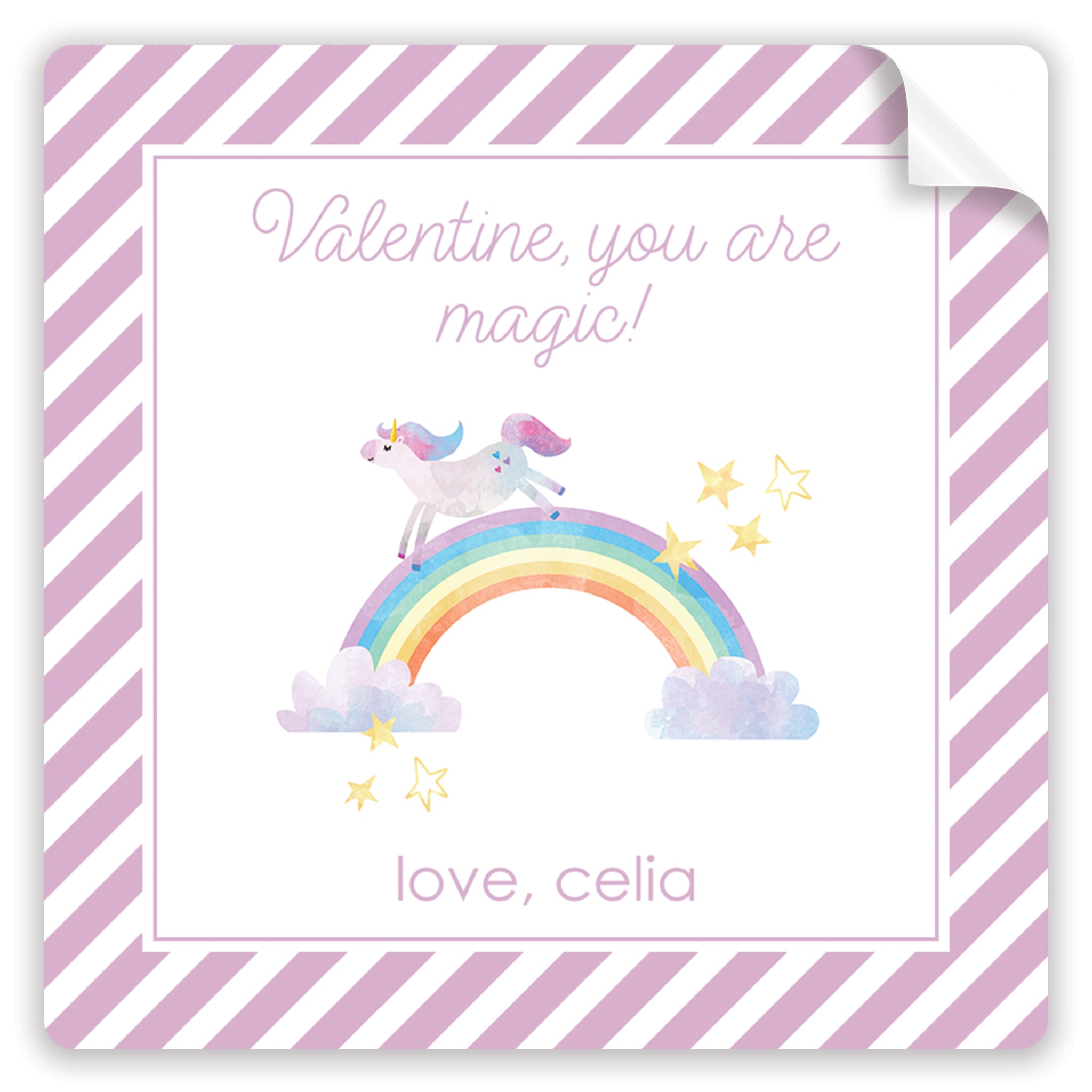 you are magic purple valentine stickers