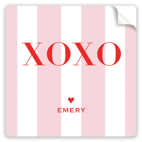 pink xoxo valentine stickers