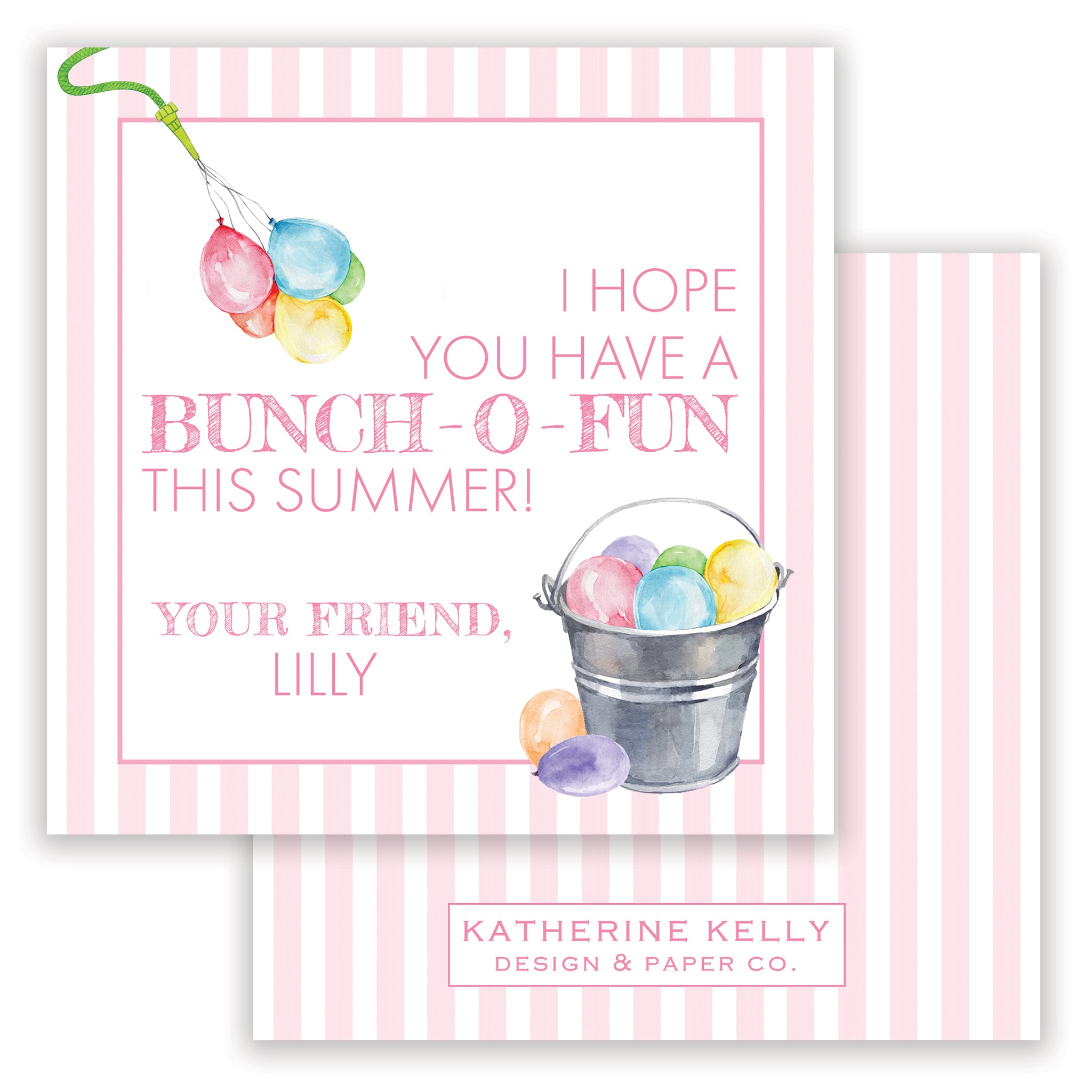 pink bunch-o-fun pink enclosure card