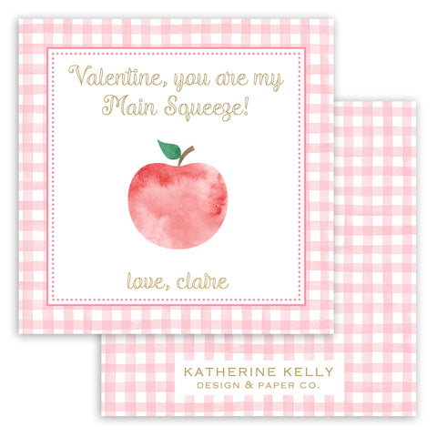 you're my main squeeze pink valentine card