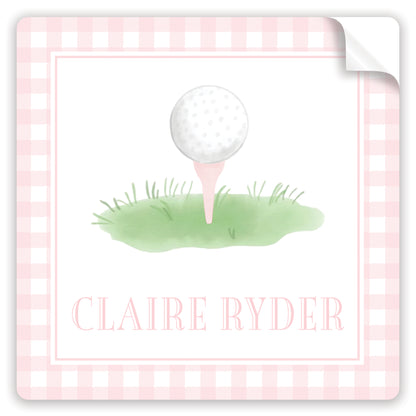 pink golf stickers