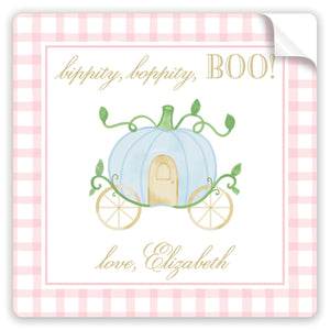 bippity boppity boo! pink halloween stickers