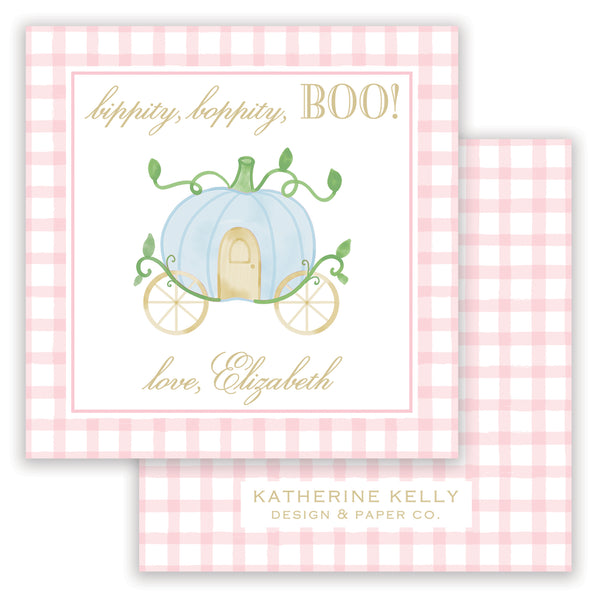 bippity boppity boo! pink halloween card