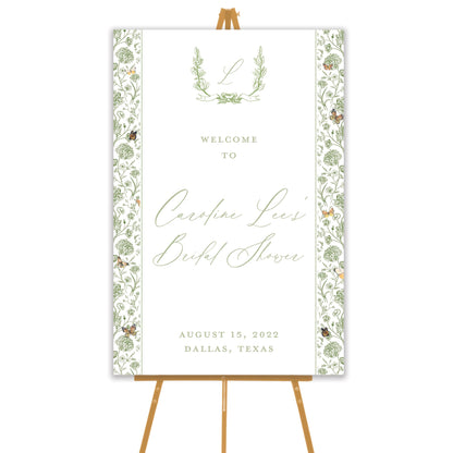 butterfly garden welcome sign
