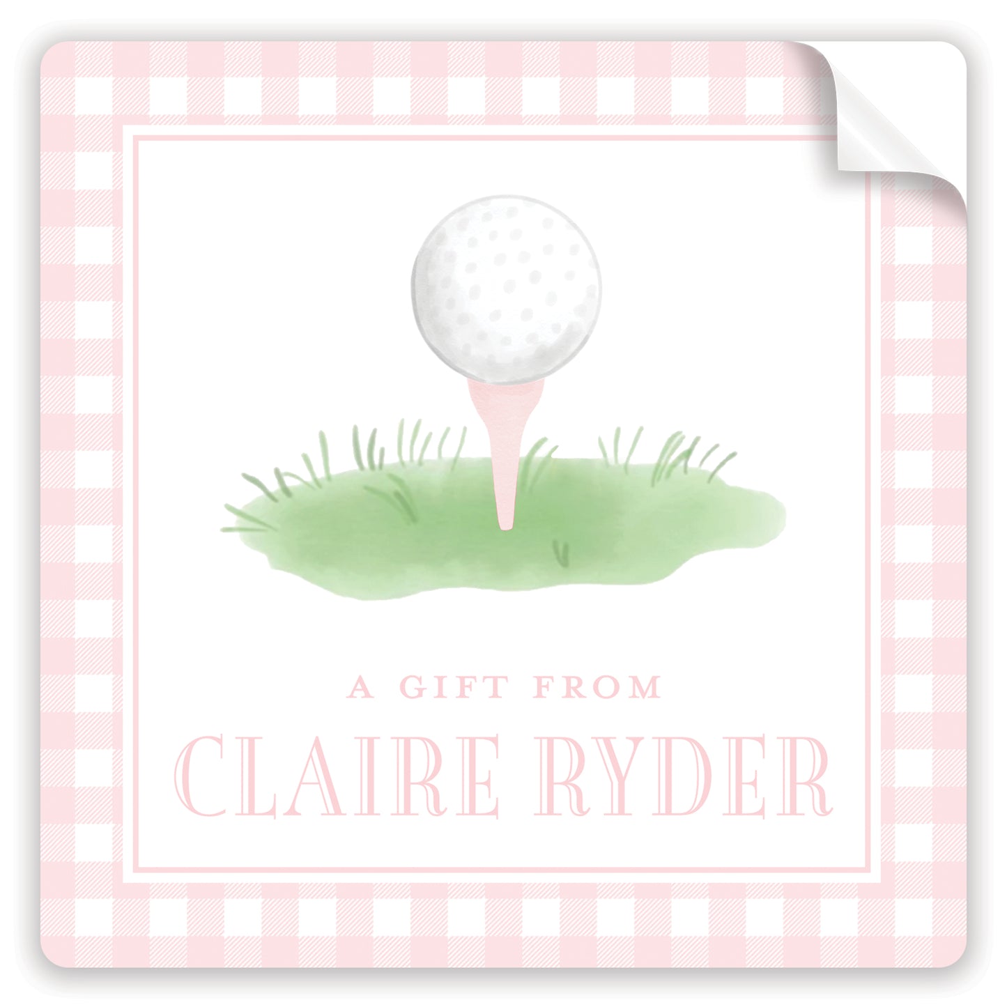 pink golf stickers