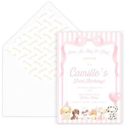 puppy party invitation