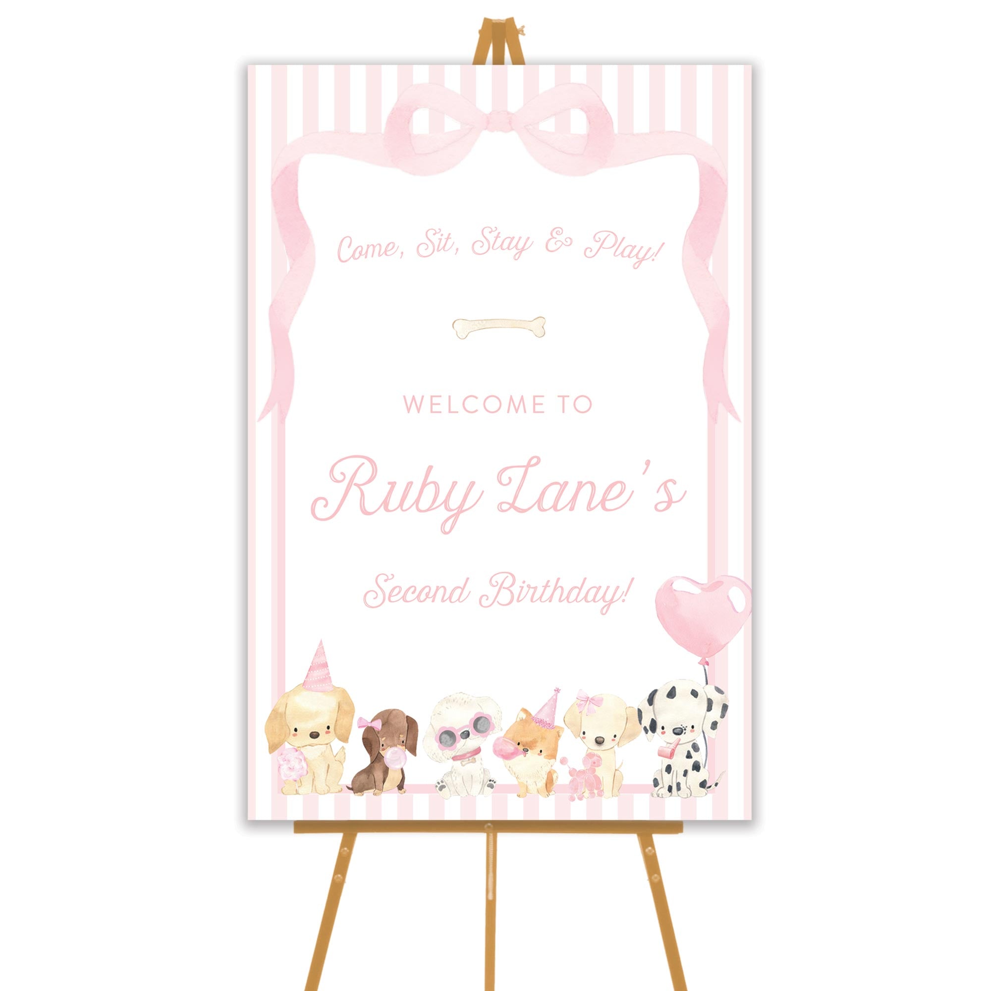 party pups welcome sign