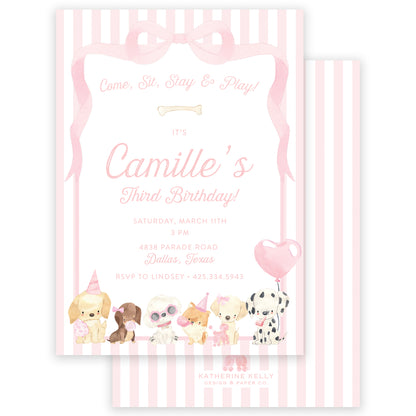 puppy party invitation
