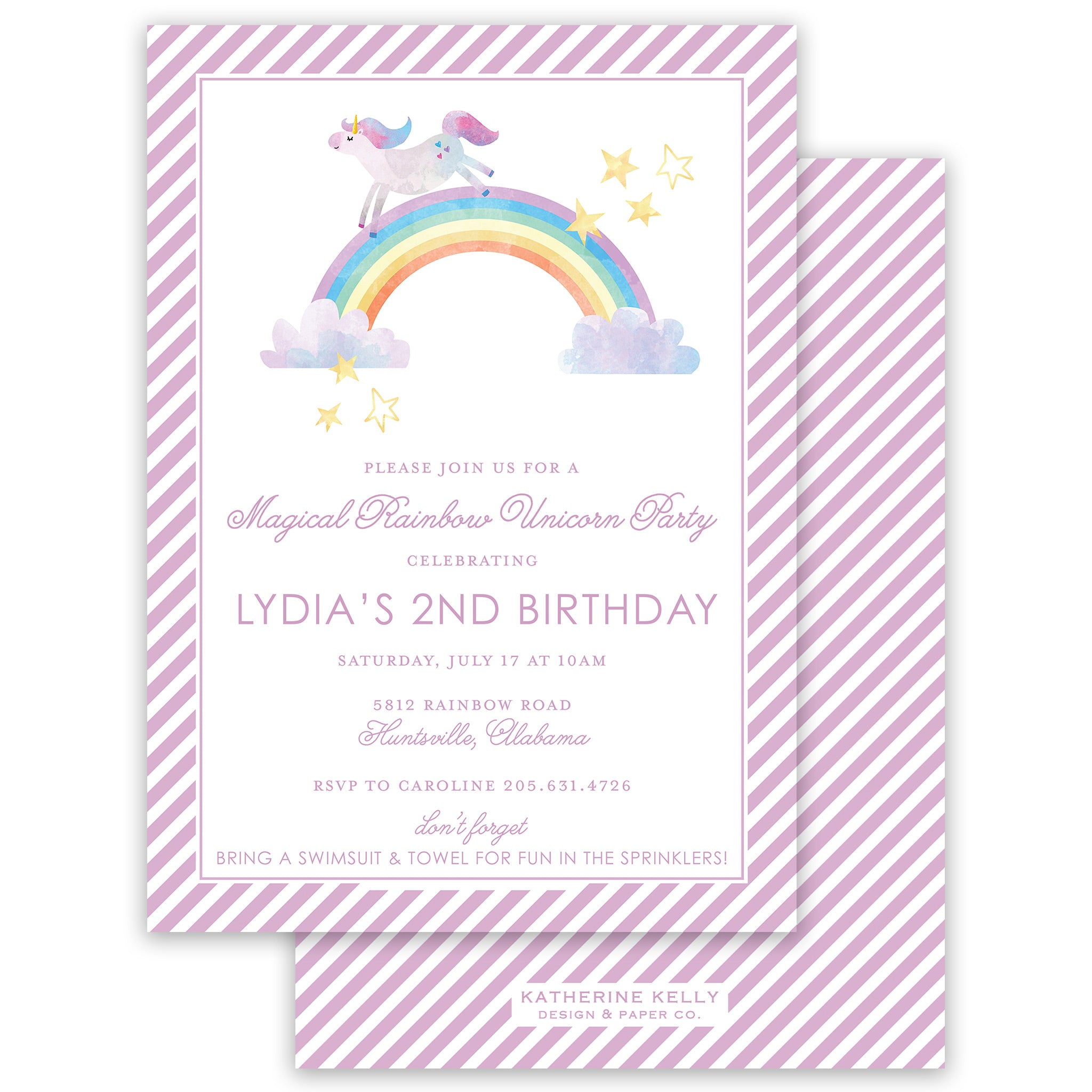 unicorn birthday invitation