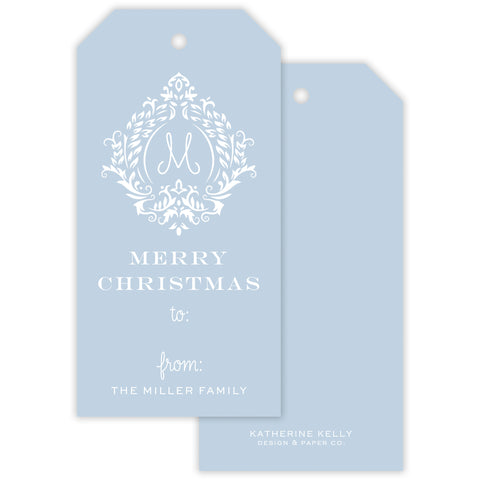 holiday vine personalized gift tag