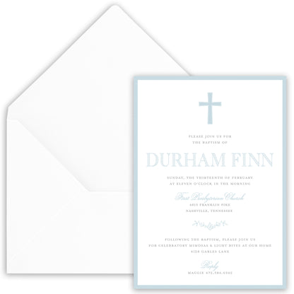 blue baptism invitation