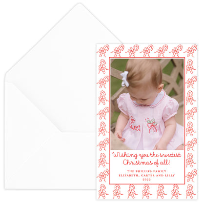 so sweet large holiday photo card