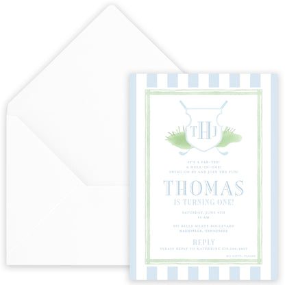 golf par-tee birthday invitation