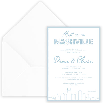 nashville skyline party invitation