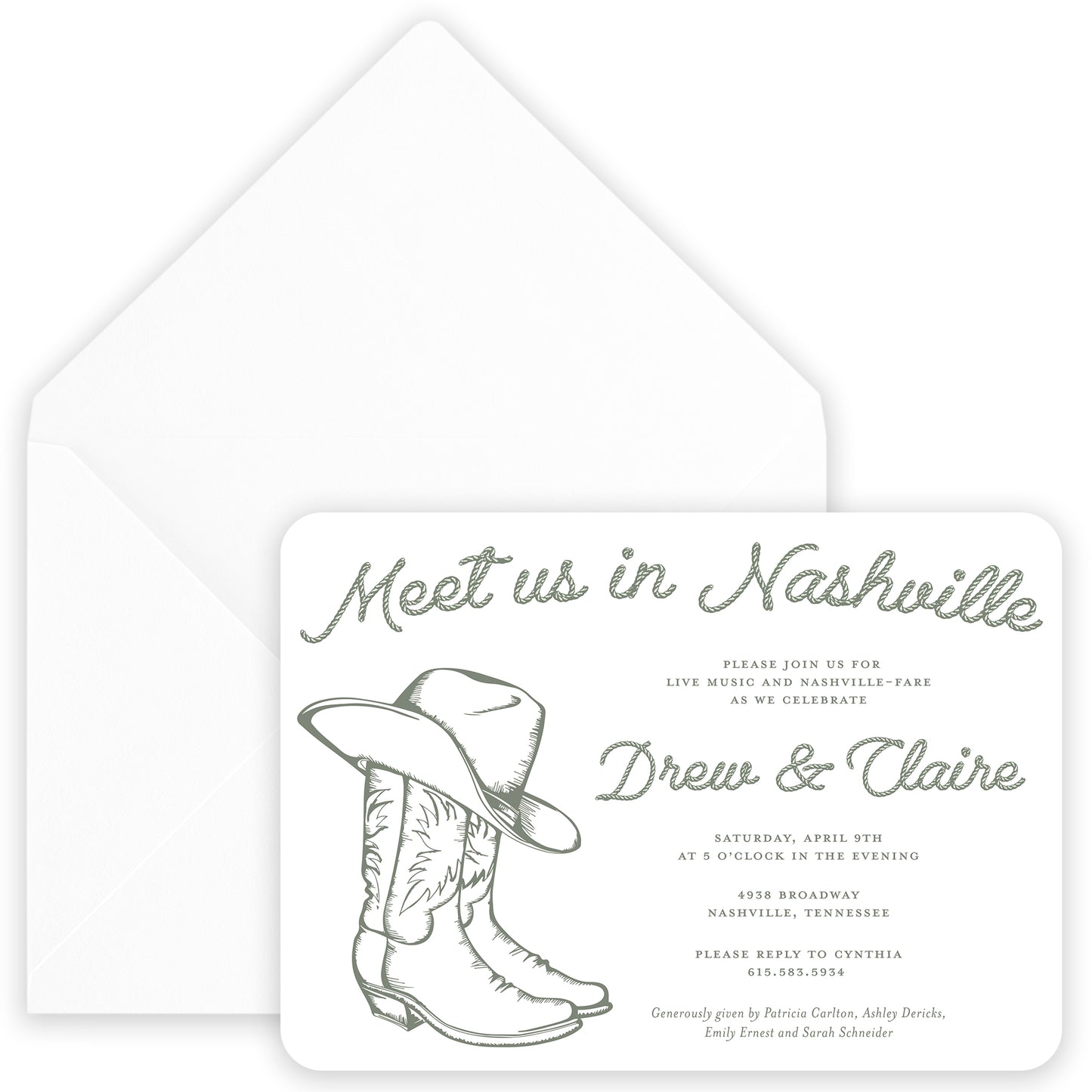 nashville party invitation