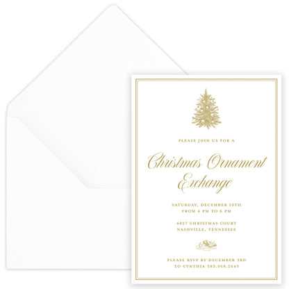gold holiday party invitation