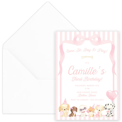 puppy party invitation