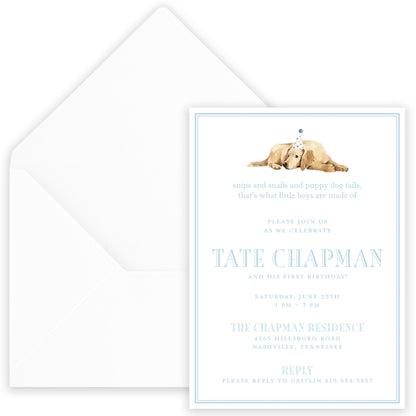 snips & snails birthday invitation