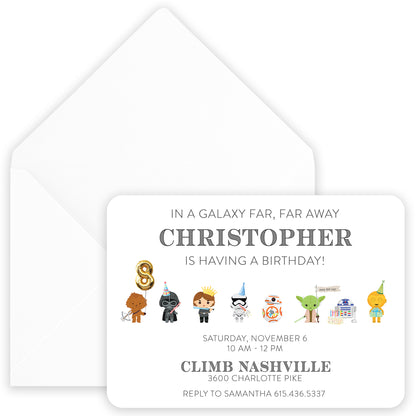 young jedi birthday invitation