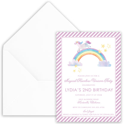 unicorn birthday invitation