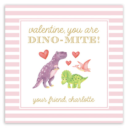 pink dino valentine printable