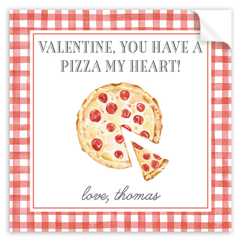 pizza my heart valentine stickers